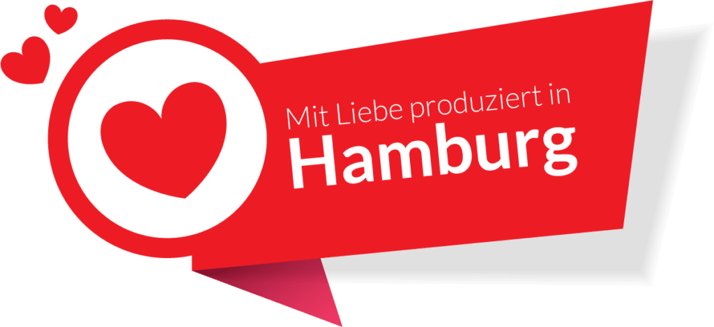 Mit Liebe Produziert in Hammburg Herzmit Ring