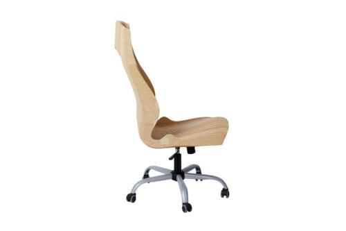 EXCEPTIONAL Bürostuhl ohne Armlehne ergonomische Form aus Holz